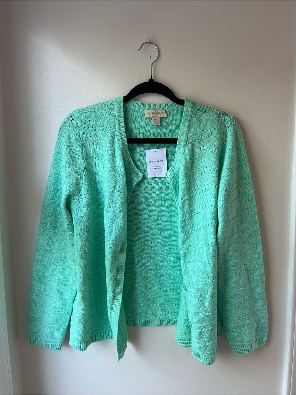 Appleseeds Mint Knit Women's Cardigan Sweater - Picture 1 of 9